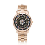 Floral Lining Silver And Gold Star Of David Personalized Watch By BenJoy