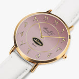 Arabic Ultra-Thin Leather Strap Watch (Rose Gold) By BenJoy