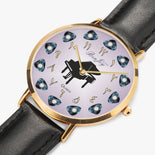 Arabic Piano Ultra-Thin Leather Strap Watch (Rose Gold) By BenJoy