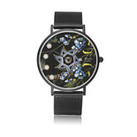 Black And Blue Judaica Star Of David Watch By BenJoy