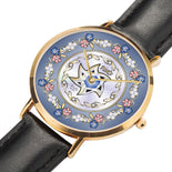 Flower Lining Star Of David Personalized Blue Watch By BenJoy