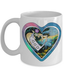 Blue Paradise Heart Chai Mug By BenJoy