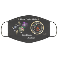 I Love Playing Violin Face Mask By BenJoy