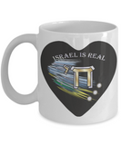 Israel Is Real Chai Ray Of Colors Black Heart Mug By BenJoy