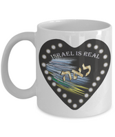 Personalized Israel Is Real Black Heart Mug By BenJoy