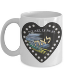 Personalized Israel Is Real Black Heart Mug By BenJoy