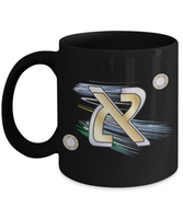 Ray Of Colors Gold And White Hebrew Initial Mug By BenJoy