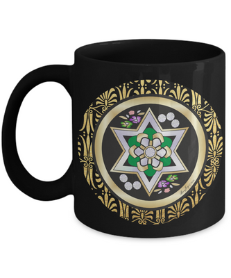 Star Of David Gold Festive Mug By BenJoy