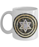 Star Of David Gold Round Lining Mug By BenJoy