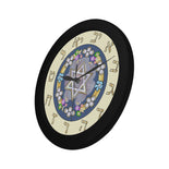 Judaic Wall Clock Star of David Design By BenJoy Boys Celebrating Elegant Black Wall Clock