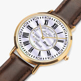 Wall Street "2021" Ultra-Thin Leather Strap Quartz Watch (Rose Gold) By BenJoy