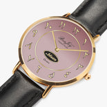 Arabic Ultra-Thin Leather Strap Watch (Rose Gold) By BenJoy