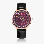 Judaica Hot Selling Ultra-Thin Leather Strap Quartz Watch (Rose Gold) By BenJoy