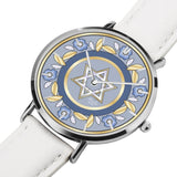 Blue And Gold Star Of David Floral Watch By BenJoy