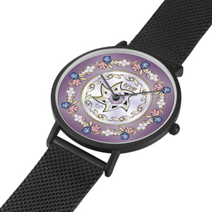 Floral Lining Silver Star Of David Purple Watch By BenJoy