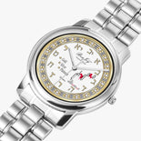 Judaic Wall Street Gold, Silver, Platinum Design Stainless Steel Watch By BenJoy