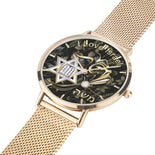 Personalized I Love Israel Torch Star Of David Watch By BenJoy