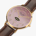 Arabic Ultra-Thin Leather Strap Watch (Rose Gold) By BenJoy