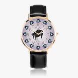 Arabic Piano Ultra-Thin Leather Strap Watch (Rose Gold) By BenJoy