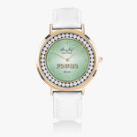 Judaica (Name) Ultra-Thin Leather Strap Watch (Rose Gold) By BenJoy