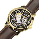 Double Heart Star Of David Floral Watch By BenJoy