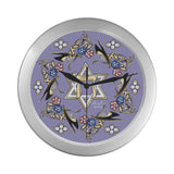 Judaic Wall Clock Star Of David By BenJoy Silver Boys Celebrating Elegant Wall Clock