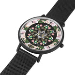 Rose Lining Silver Star Of David Floral Watch By BenJoy