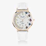 Arabic Thin Leather Strap Quartz Watch (Rose Gold) By BenJoy