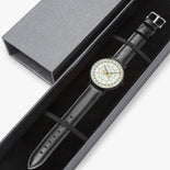 Judaica Torah Ultra-Thin Leather Strap Quartz Watch (Black) By BenJoy