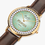 Judaica (Name) Ultra-Thin Leather Strap Watch (Rose Gold) By BenJoy