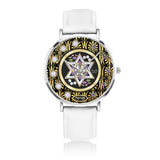 Gold Festive Purple Flower Star Of David Watch By BenJoy