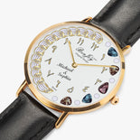 Arabic Thin Leather Strap Quartz Watch (Rose Gold) By BenJoy