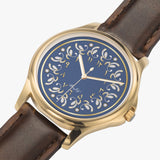Arabic Stylish Leather Strap Watch (Gold) By BenJoy