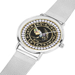 Silver Round Lining Double Heart Watch By BenJoy