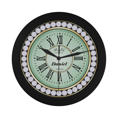 BenJoy (NAME) Design Watch Dial 614 Boys Celebrating Elegant Black Wall Clock