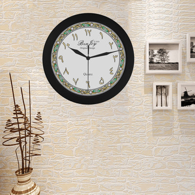 Arabic Dial Elegant Black Wall Clock By BenJoy