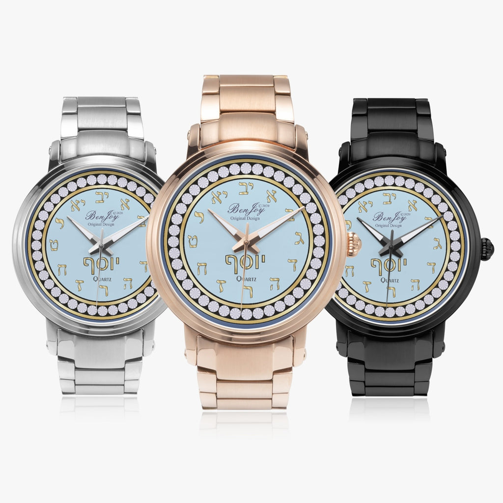 Judaica "Name" Steel Strap Automatic Watch By BenJoy