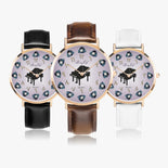 Arabic Piano Ultra-Thin Leather Strap Watch (Rose Gold) By BenJoy