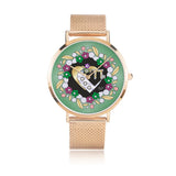 Judaica Chai Flower Heart Watch By BenJoy