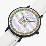 Judaica Hot Selling Ultra-Thin Leather Strap Ten Commandants Watch (Black) By BenJoy