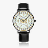 Judaica Torah Ultra-Thin Leather Strap Quartz Watch (Black) By BenJoy