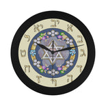 Judaic Wall Clock Star of David Design By BenJoy Boys Celebrating Elegant Black Wall Clock