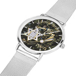 Personalized I Love Israel Torch Star Of David Watch By BenJoy