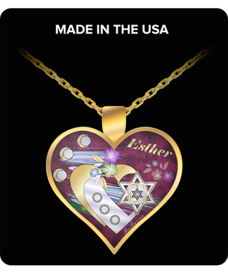 Star Of David personalize Heart Necklace By BenJoy