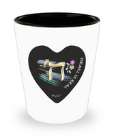 Judaica Chai Heart Shot Glass By BenJoy