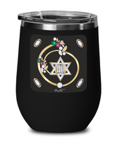 Judaica Star Of David Spiral Flower Wine Glass By BenJoy