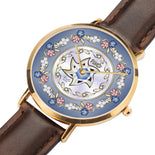 Flower Lining Star Of David Personalized Blue Watch By BenJoy