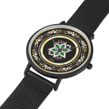 Gold Lining Silver Star Of David Watch By BenJoy