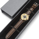 Simple Judaica Chai Flower Gold Watch By BenJoy