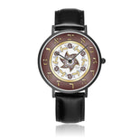 Maroon And Gold Star Of David floral  Watch By BenJoy